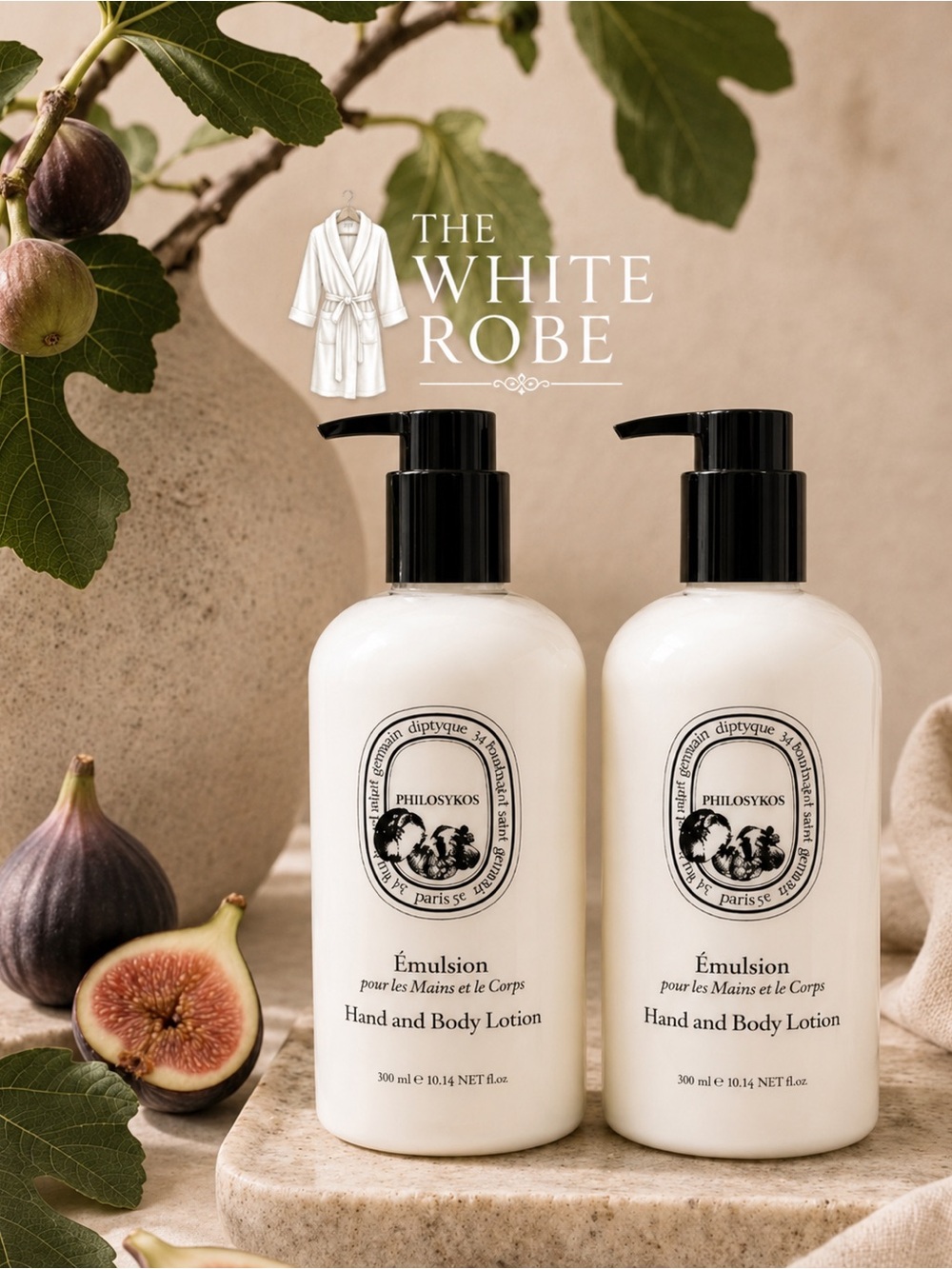 DIPTYQUE PHILOSYKOS BRAND NEW AUTHENTIC HAND & BODY LOTION (2 PACK) 10.14oz